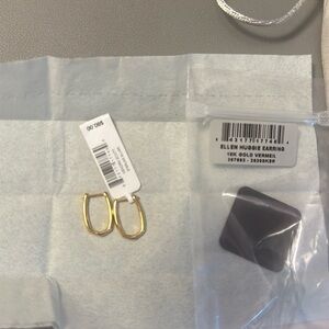 BNWT Kendra Scott Ellen Huggie Earrings in 18k Gold Vermeil